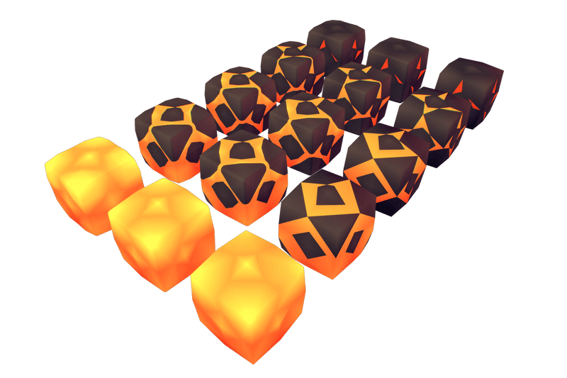 Cube World Lava Block  - Proto Series