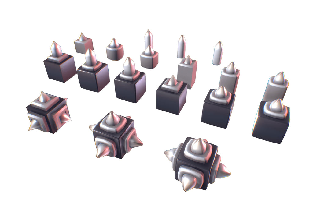 Cube World Metal Spike Block | Proto Series 3D Model