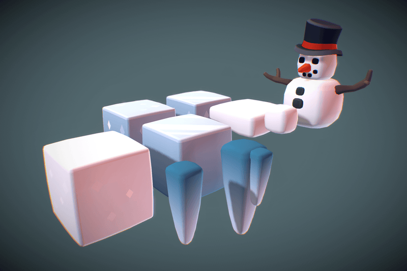 Snow Ice Blocks Cube World Snow & Ice Blocks | Proto Series 3D Model