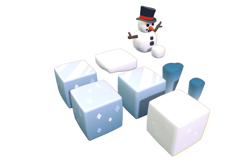 Snow Ice Blocks Cube World Snow & Ice Blocks | Proto Series 3D Model