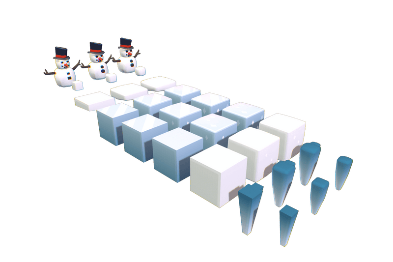 Snow Ice Blocks Cube World Snow & Ice Blocks | Proto Series 3D Model