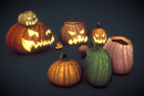 Halloween Pumpkins - Low Poly
