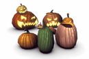 Halloween Pumpkins - Low Poly