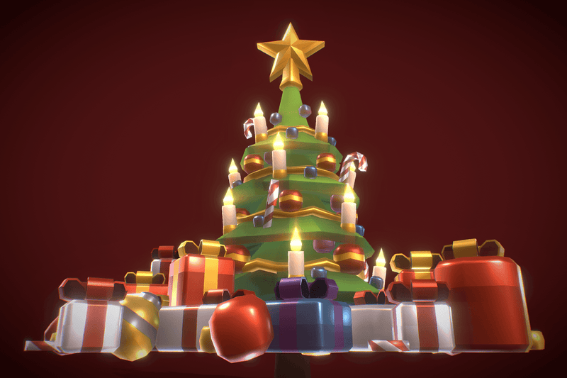 Low Poly 3D Christmas Tree - Proto Series