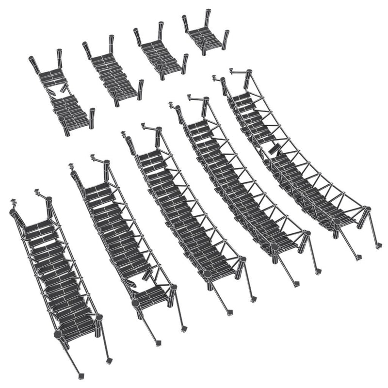 Smb1 Rope Bridge Rope Bridge Set 3D Models