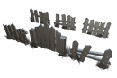 Props - Wooden Fence Set 03 - Low Poly Hand Painted