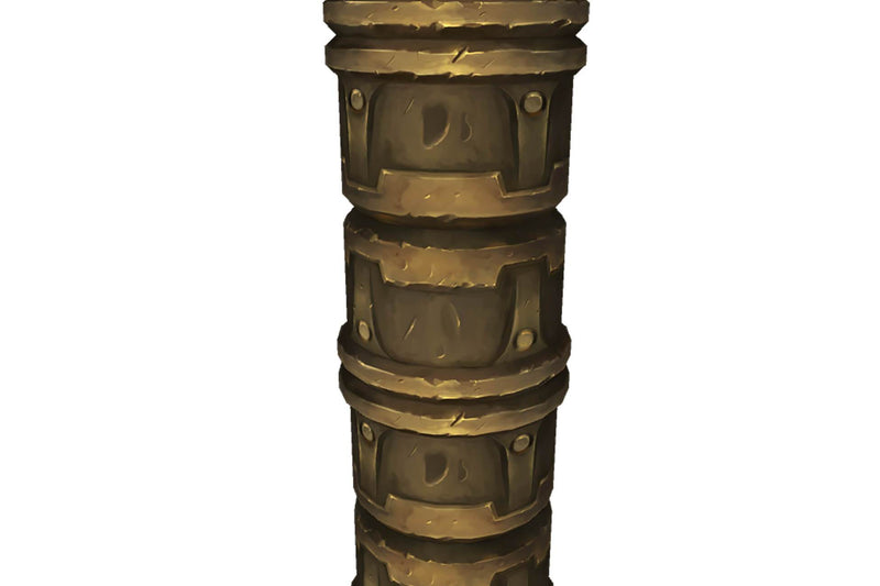 Ancient Brass Pillars Hand Painted Texture