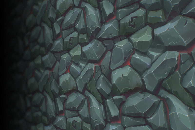 Lava Cave Stone Wall - Hand Painted Texture