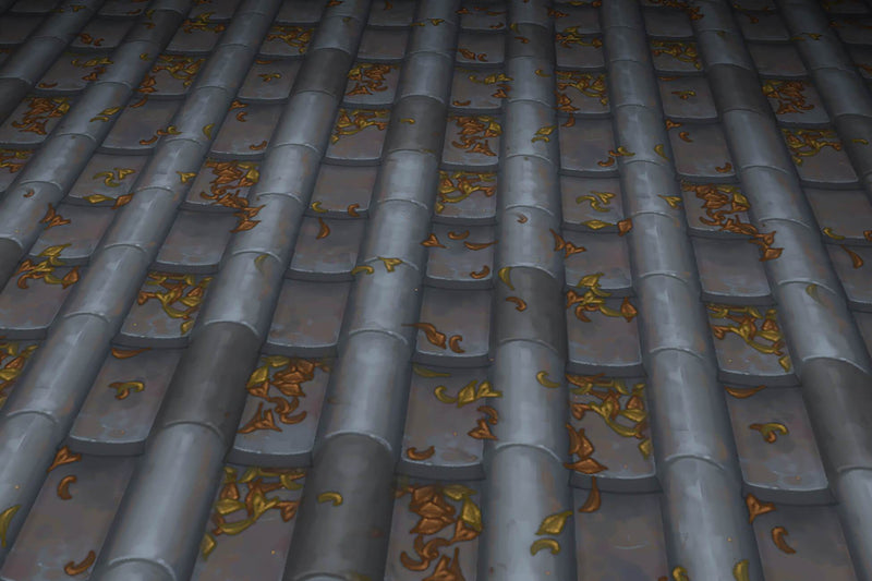 Roof Tiles - Hand Painted Texture Pack 19