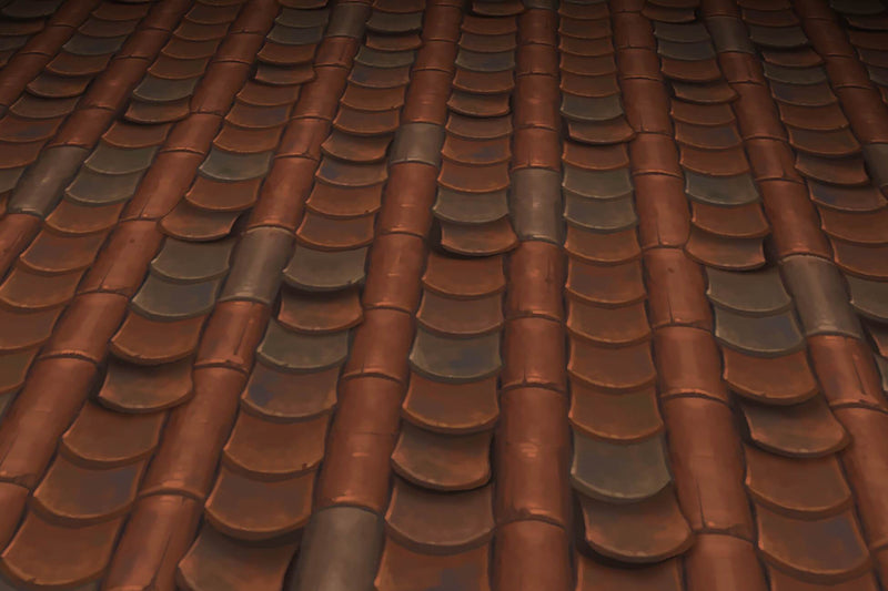 Roof Tiles - Hand Painted Texture Pack 19