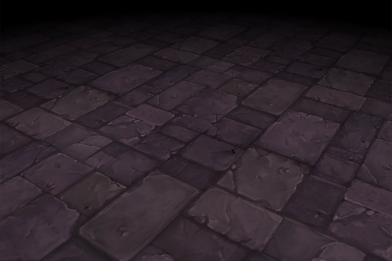 Stone Floor Purple Old Dungeon Hand Painted Texture