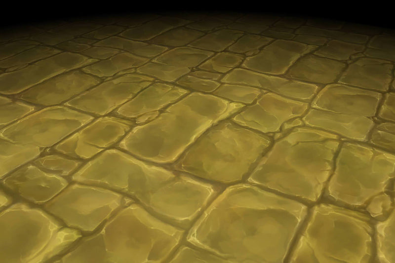 Stone Floor Yellow Sandstone Temple Hand Painted Texture