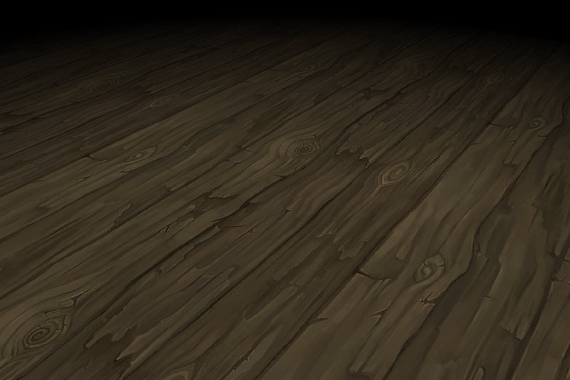 Wood Floor Long Rough Planks Hand Painted Texture