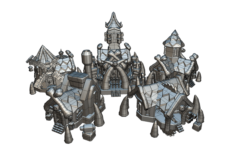 Undead RTS Building Set - Proto Series