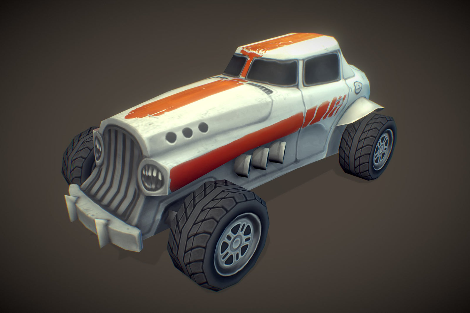 Hot Rod Low Poly 3D Vehicle