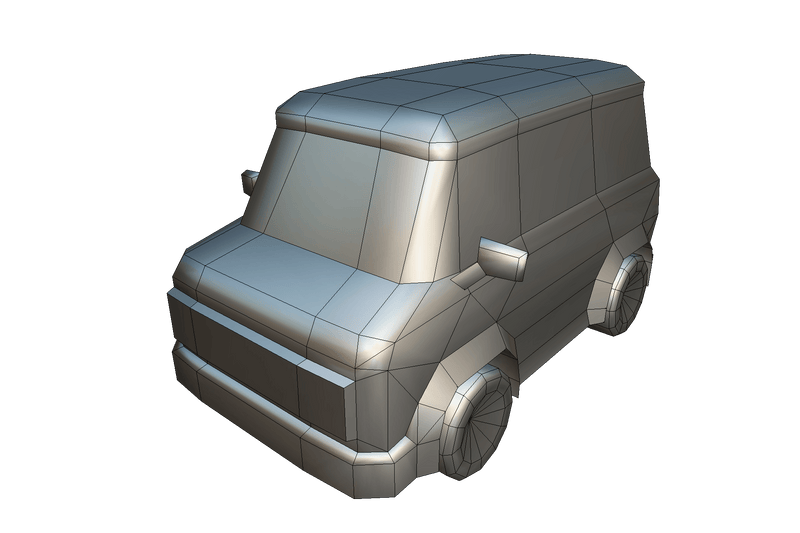 Vehicles  - Pickup Van Low Poly